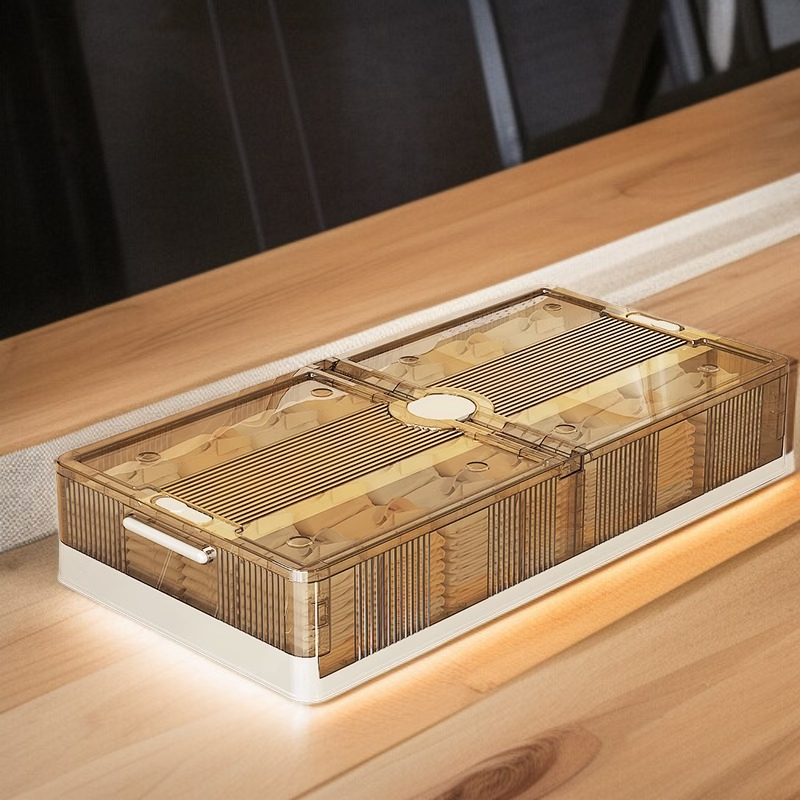 침대 밑에 바퀴가 달린 접이식 서랍형 옷 수납함