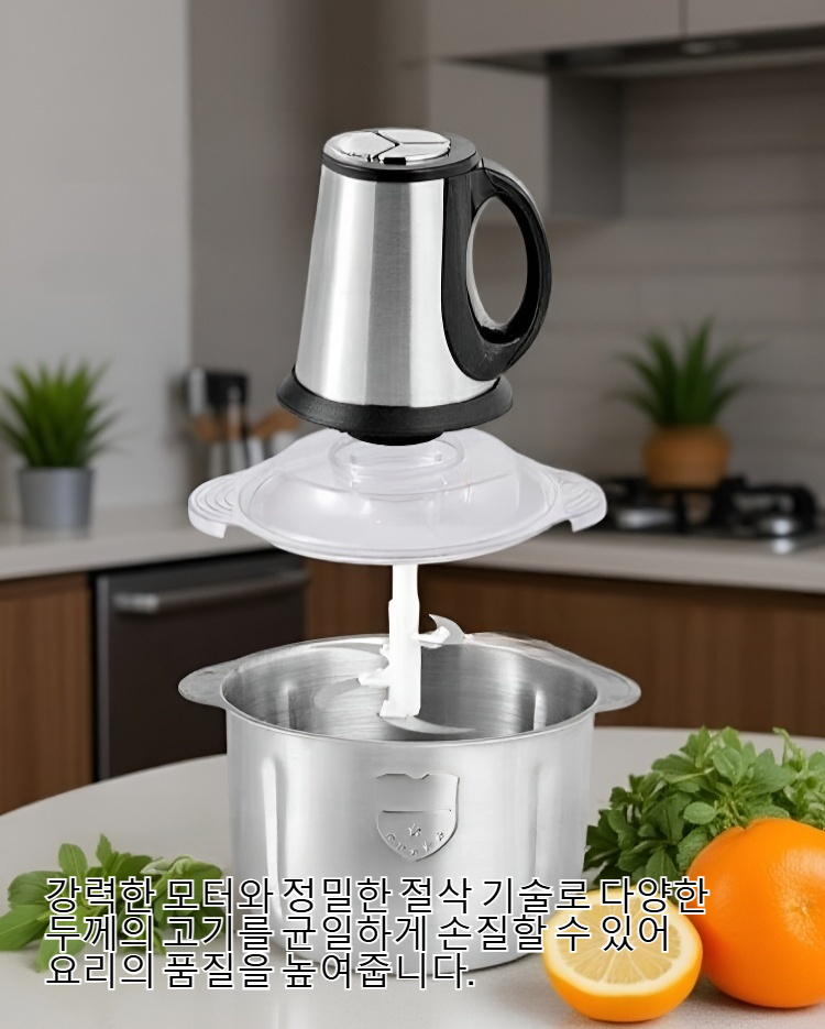 고급 스테인리스강 전자동 제육기 정면 사진