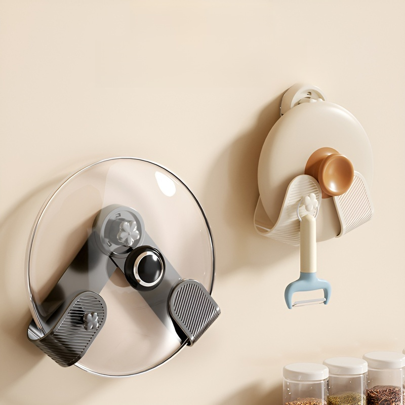 드릴 작업 없이 벽에 설치하는 냄비 뚜껑 걸이
