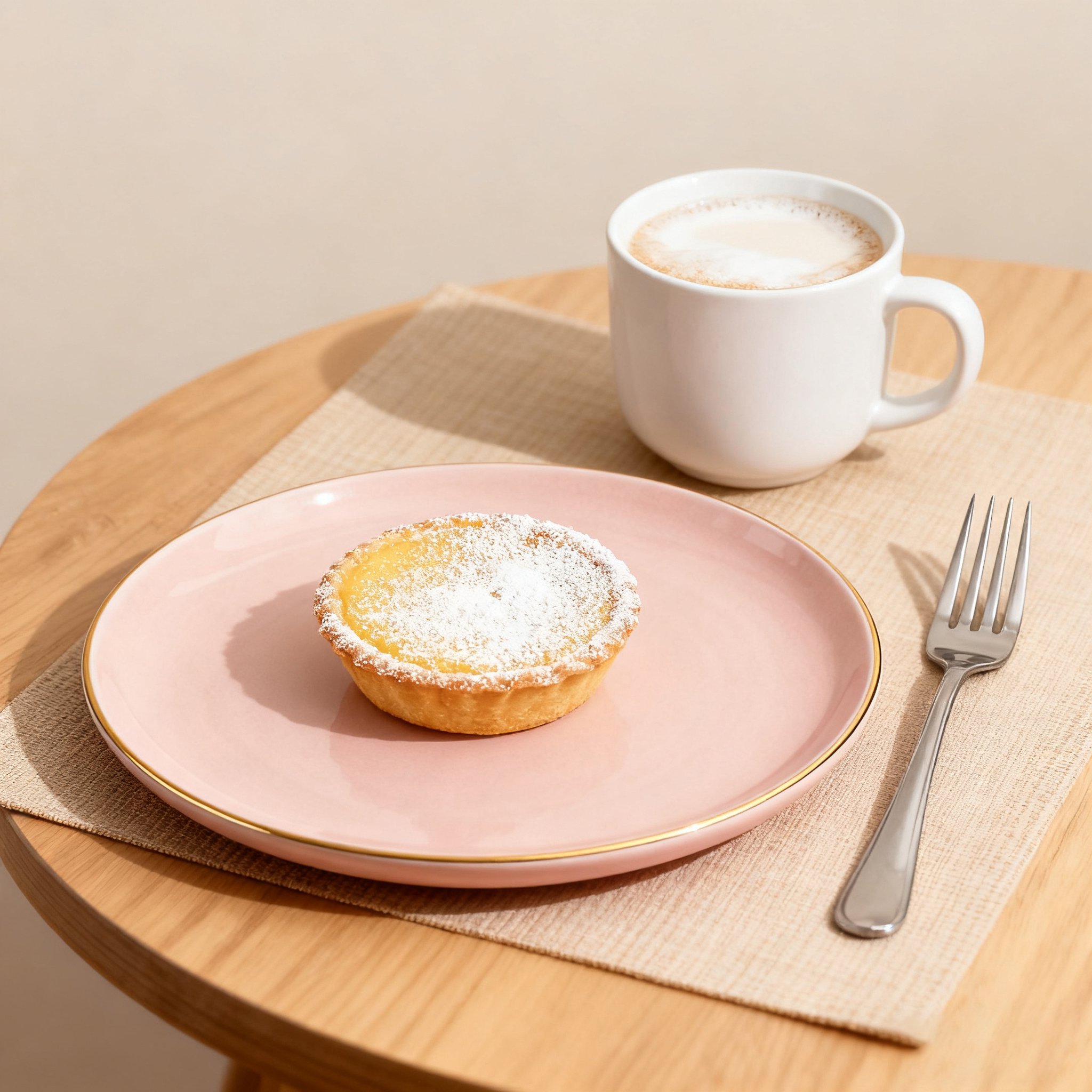 Eleganter Teller mit Roségoldrand – Set aus 3 Stück
