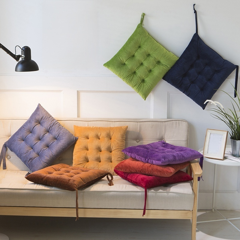 Crystal velvet seat cushion