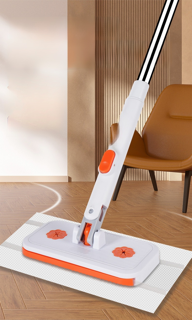 Lightweight HandFree Mop with Washcloth Design