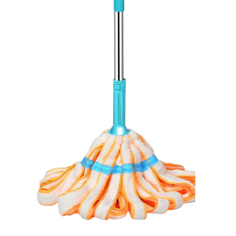 Self-twisting mop large size hands-free lazy household rotating mop squeeze water mop dry and wet du