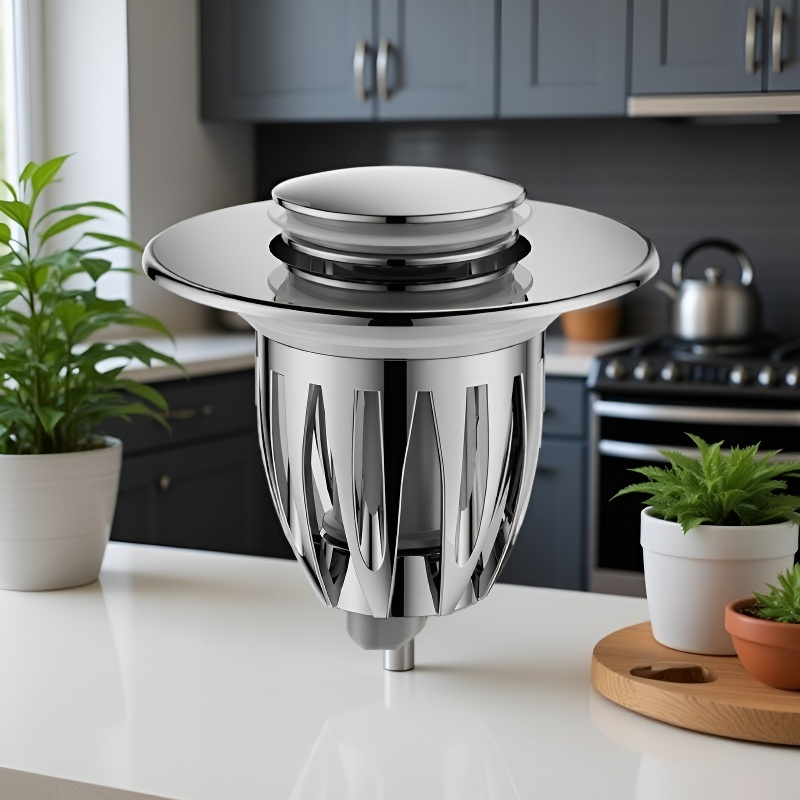 Černý odtokový uzávěr pro umyvadlo