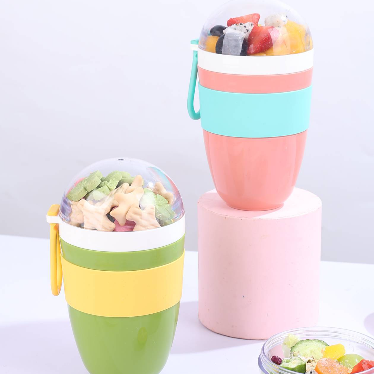 便攜帶蓋酸奶杯