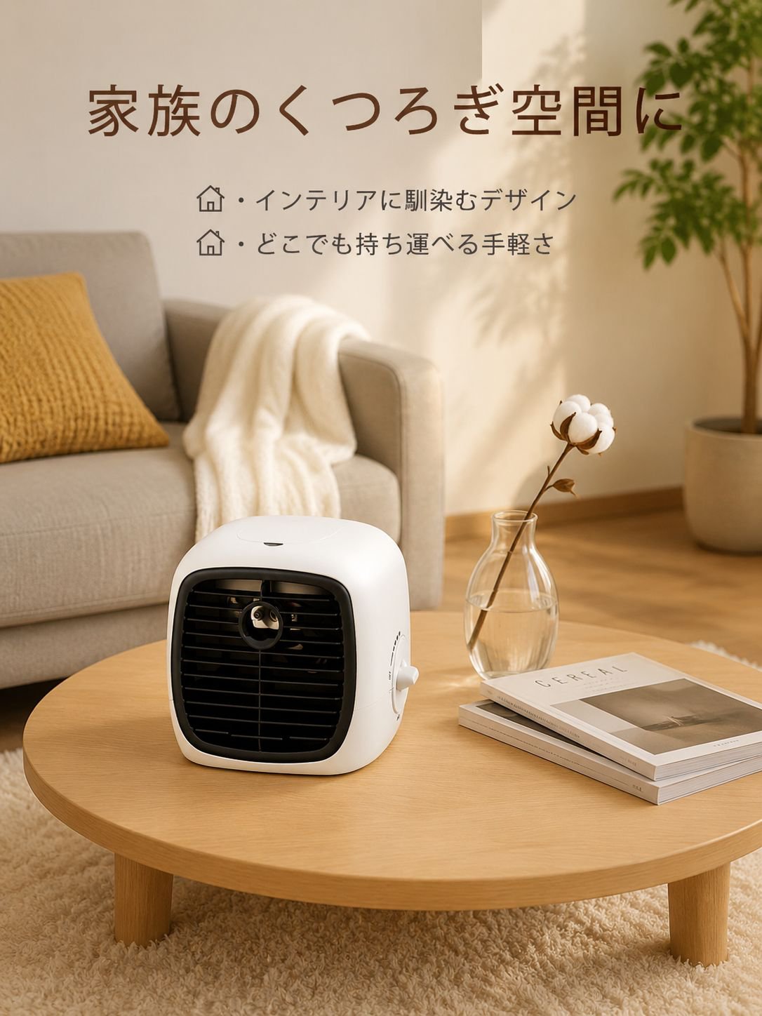 小型家庭用ポータブル冷風機