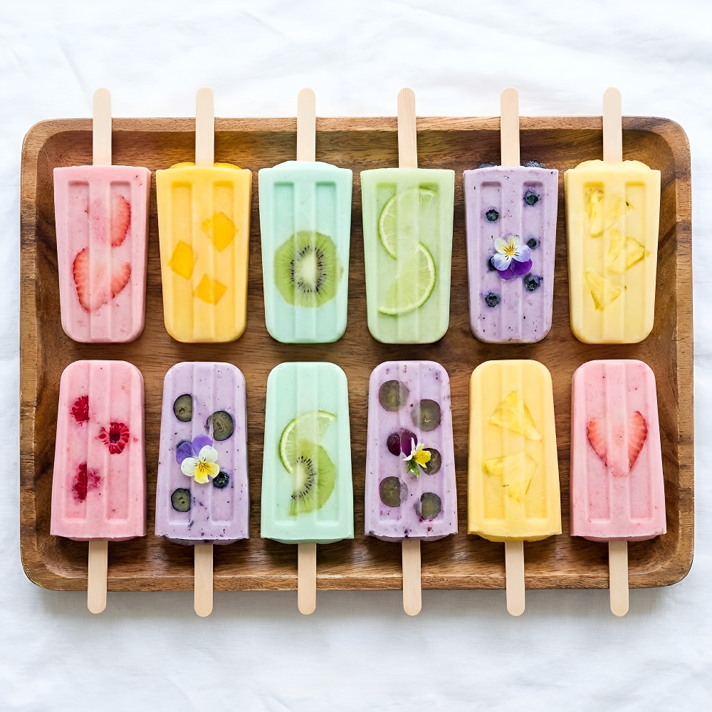 シリコン製アイスキャンディー型 12連 蓋付き 簡単に取り外せる