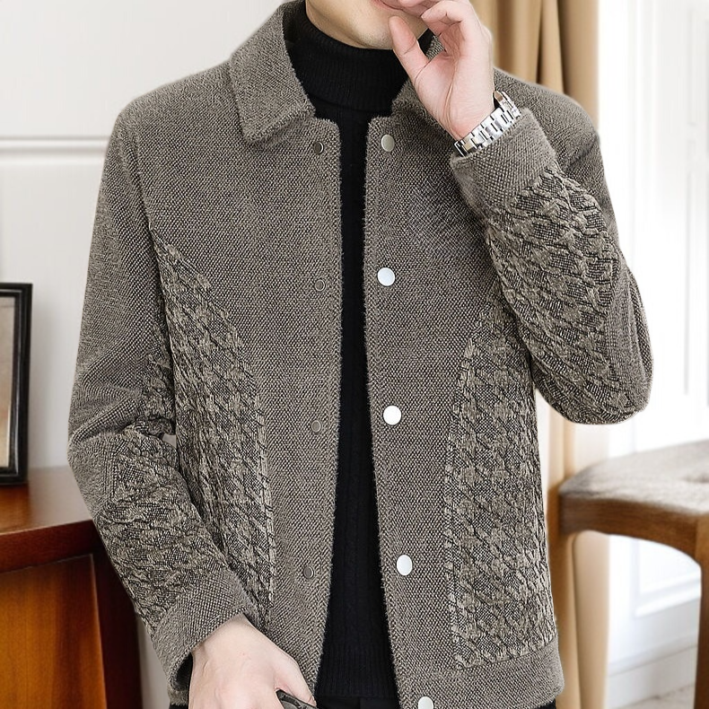 남자 주니어 겨울 기모 도톰 재킷 숏 겨울 칼라 재킷 성숙 겨울 모직 코트