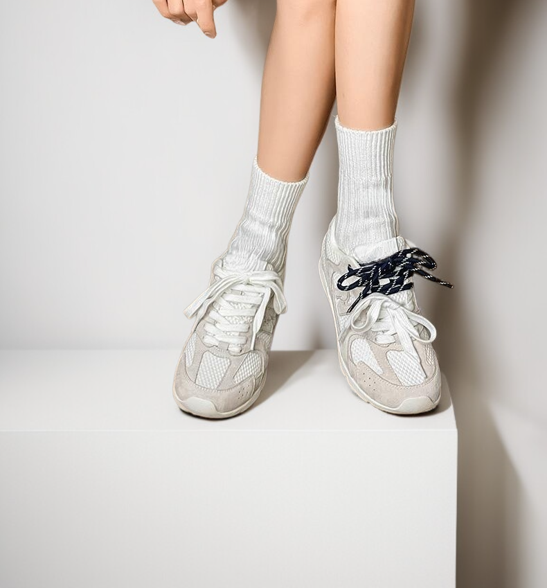 여성용 독일 운동화 디테일 클로즈업