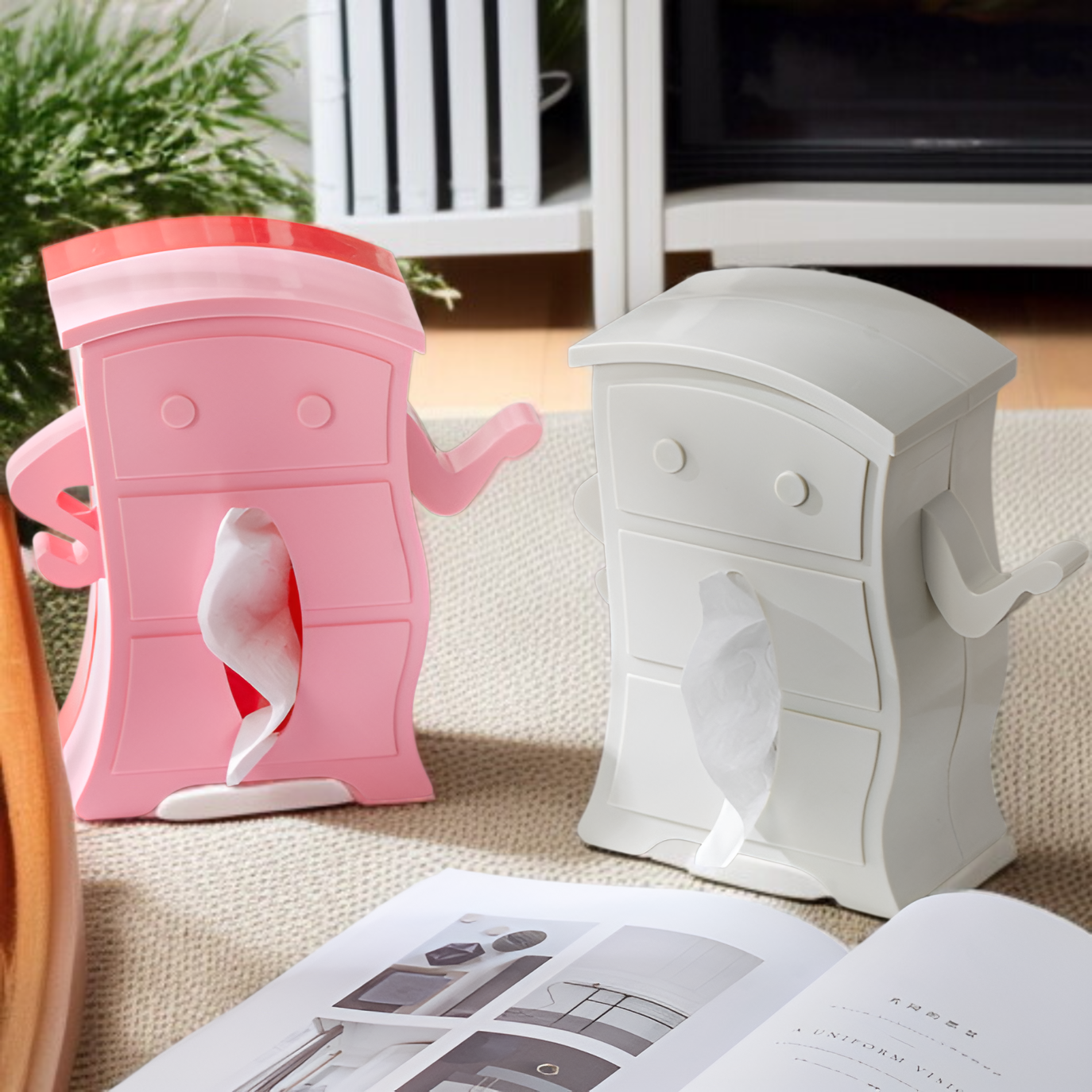 リフティングスプリング付きペーパーボックスの使い方説明