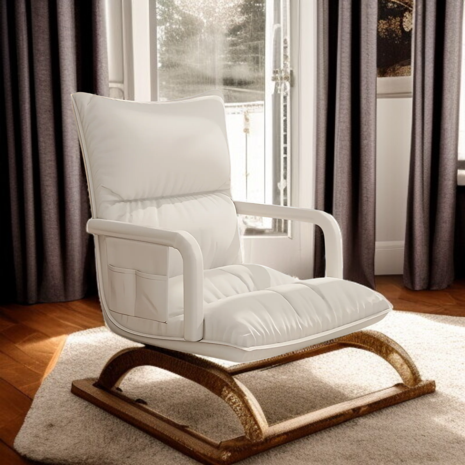 Waterproof and stain-resistant PU leather seat, sofa with six-position angle adjustment, multiple co