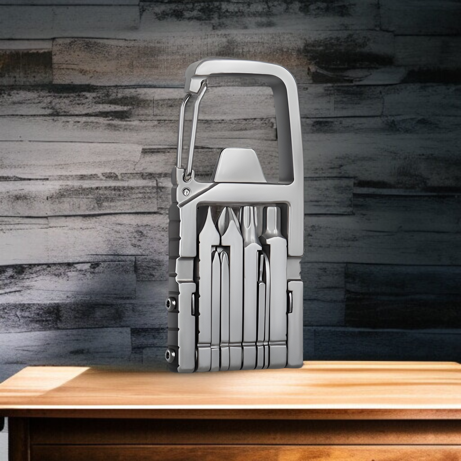 写真EDCツールペンダント折りたたみツール六角フラットクロスドライバーボックスオープナー