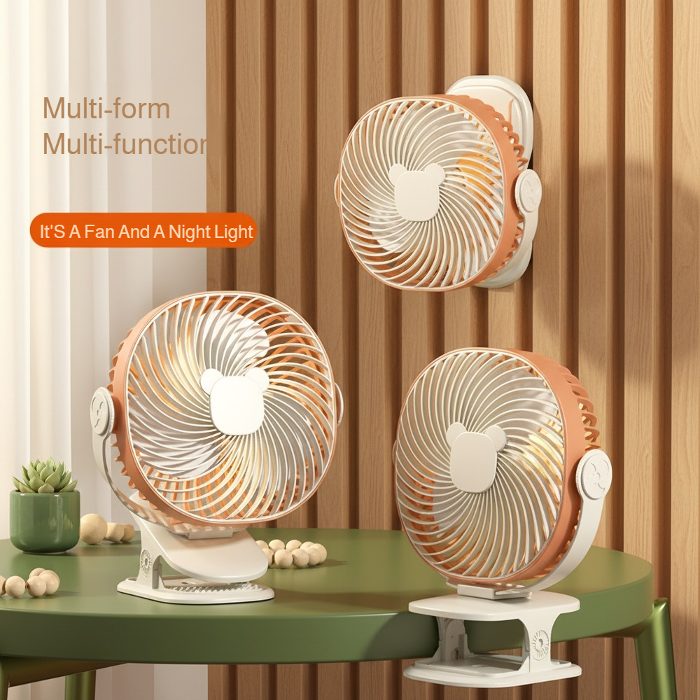 Multifunctional Rechargeable Desktop Clip Fan