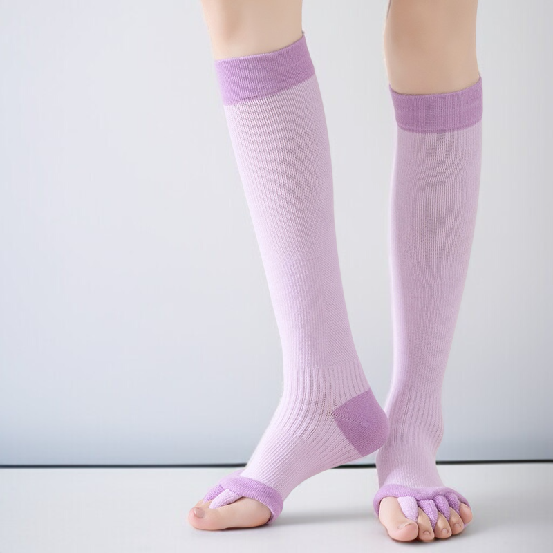 미끄럼 방지 땀 흡수 운동 긴 통 발가락 양말