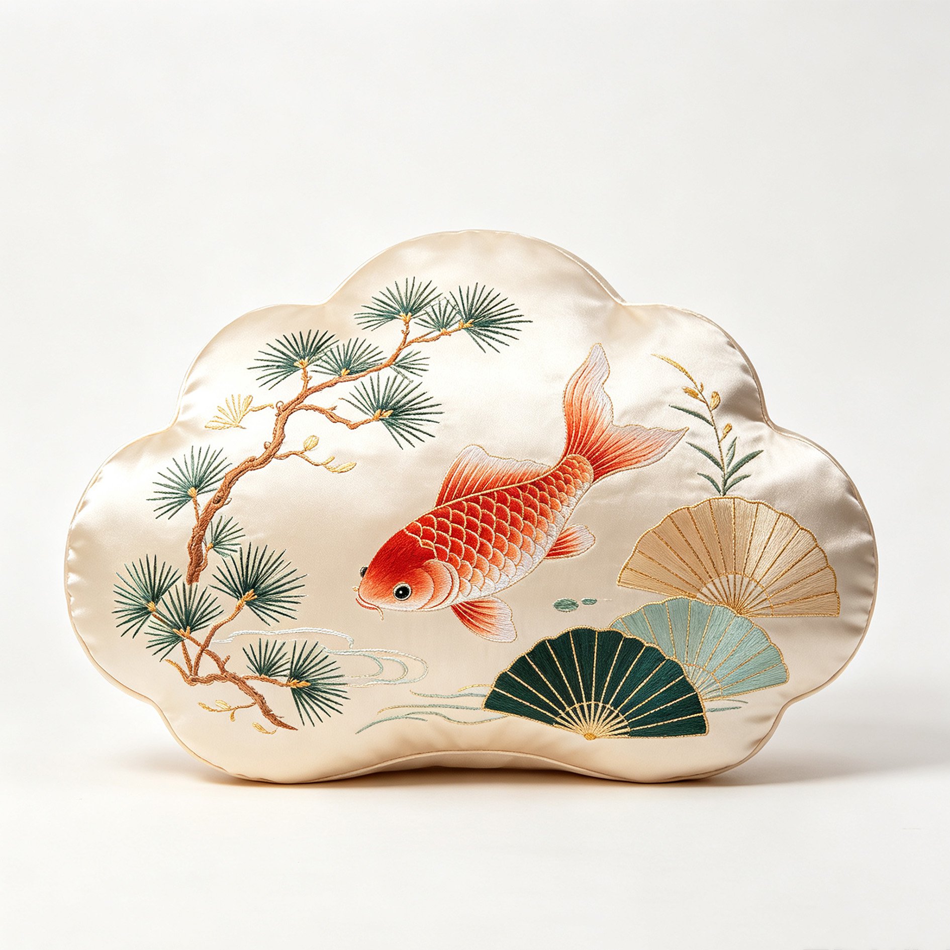 美しい刺繍が施された手作りマット