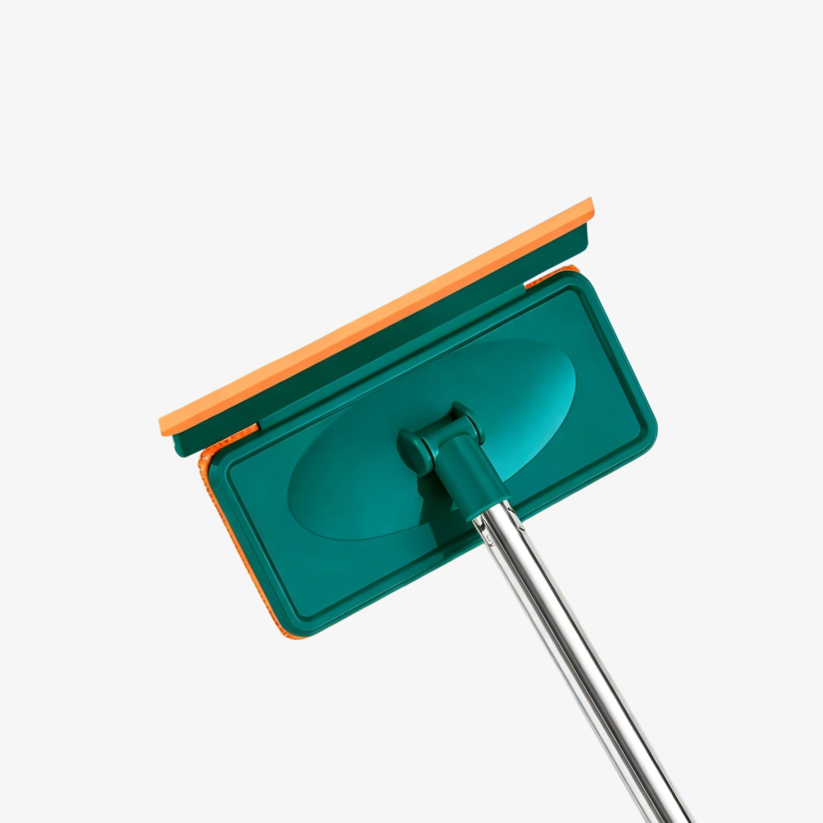 Limpiador de ventanas de doble cara con mango extensible y cabezal giratorio