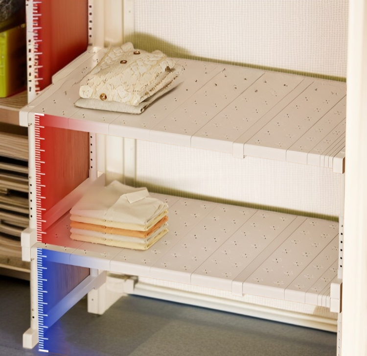 Cabinet shelf organizer for shoes and accessories
