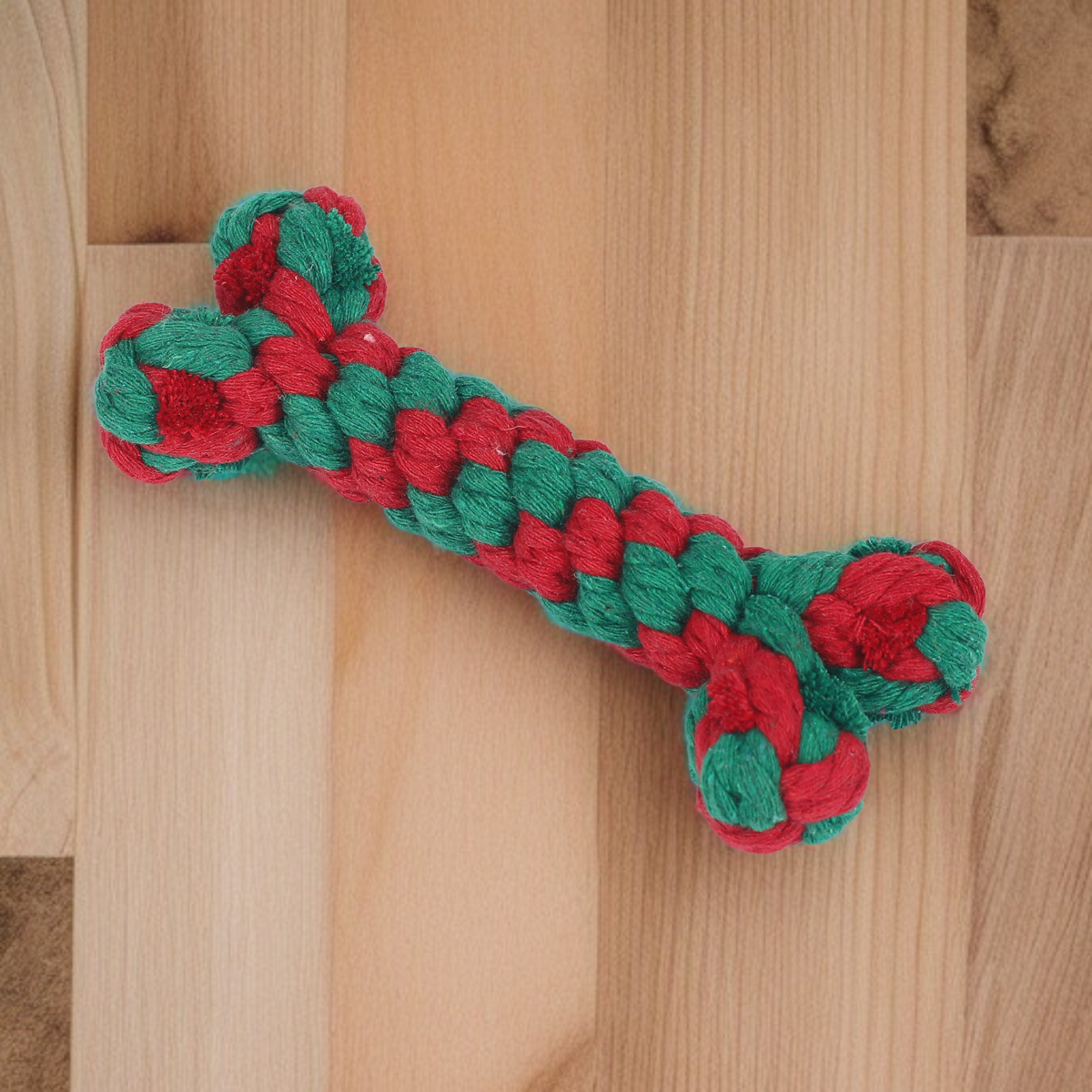 犬用クリスマスロープトイ　噛むおもちゃ　歯磨き・耐久性抜群　全犬種対応　プレゼント