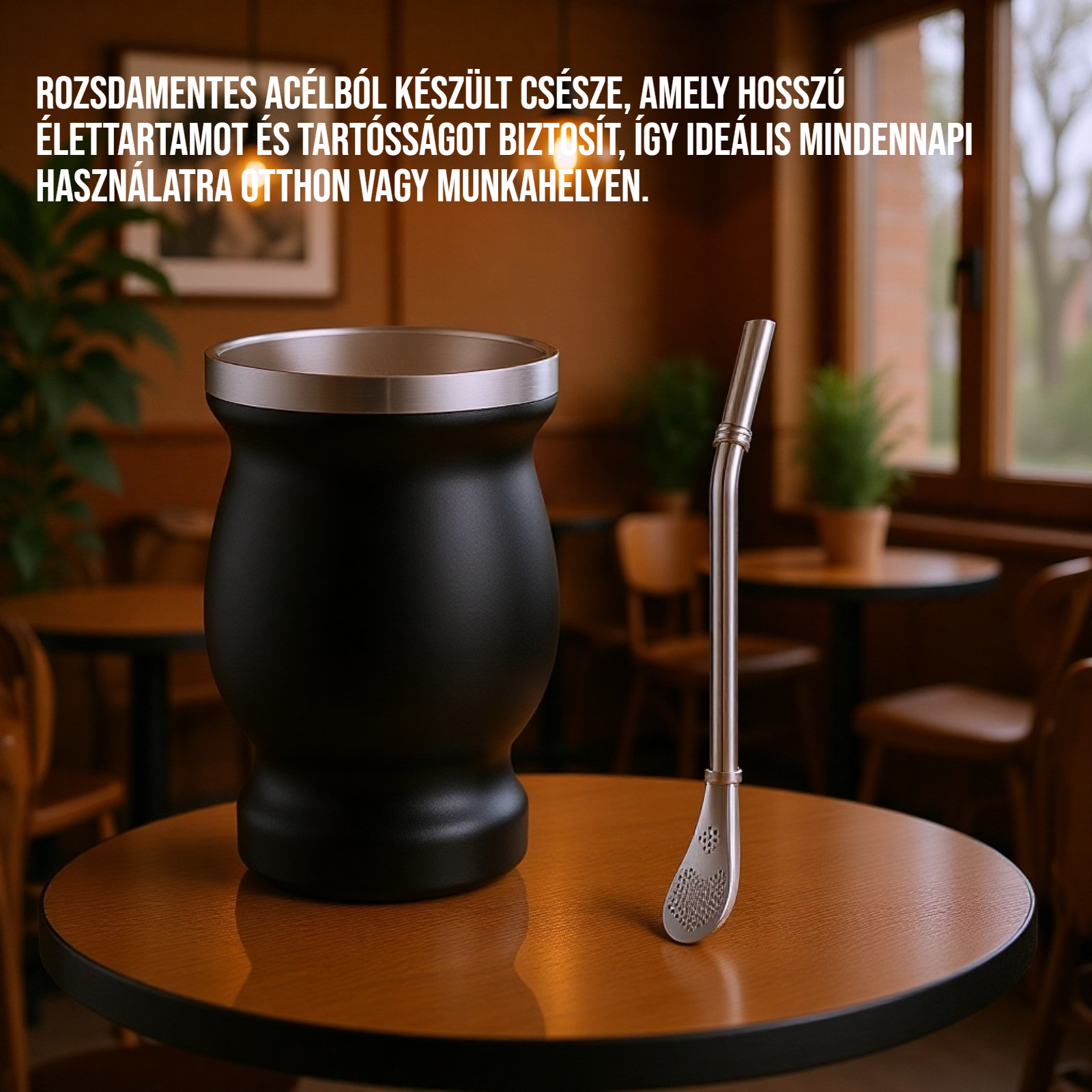 Rozsdamentes acél csésze