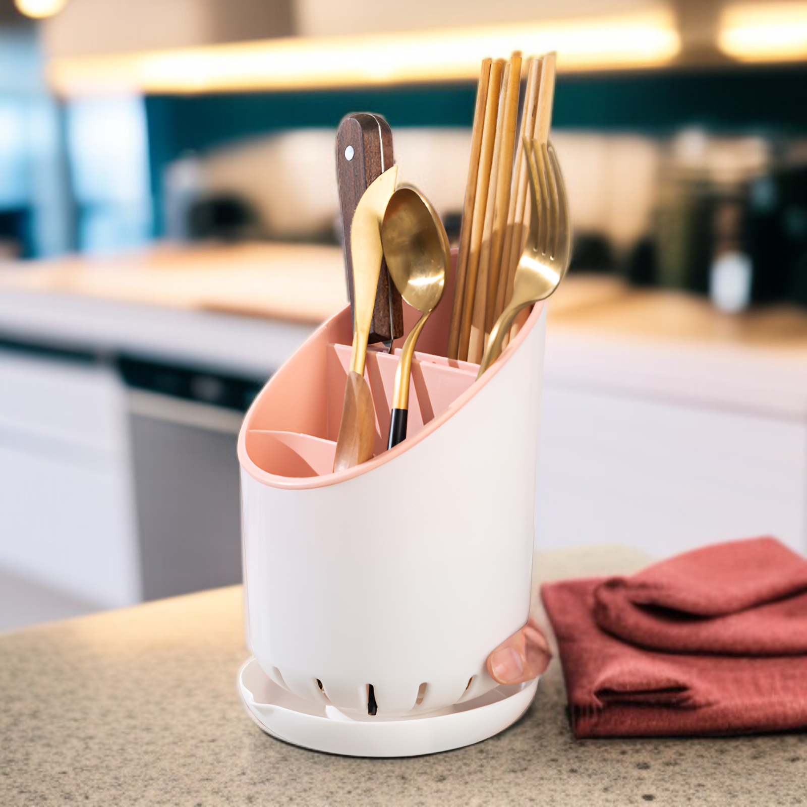 플라스틱 물 빠짐 젓가락꽂이