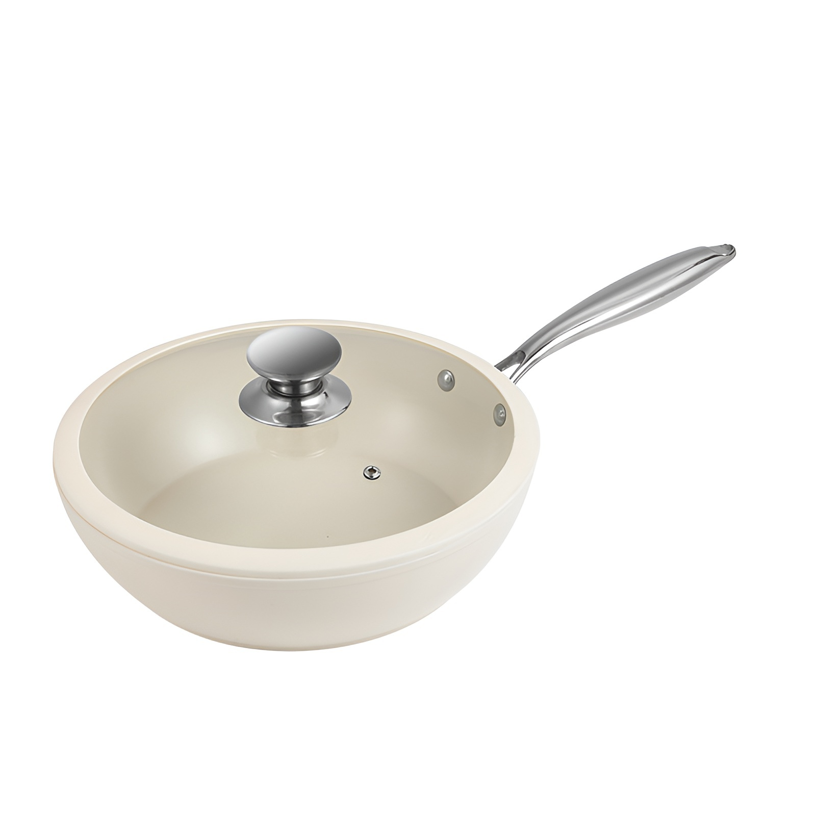 Wok traditionnel chinois en fer, facile à attacher