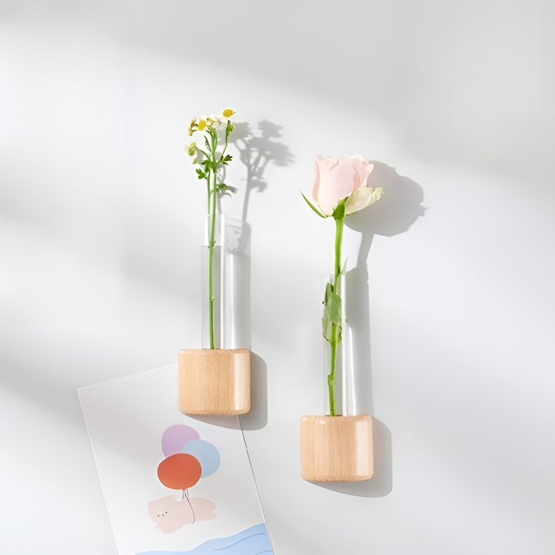 Magnetic test tube vase ornament