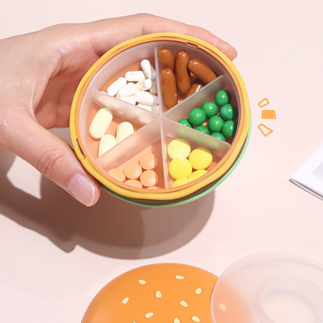 かわいいハンバーガー型収納ボックス お菓子やコスメの整理に