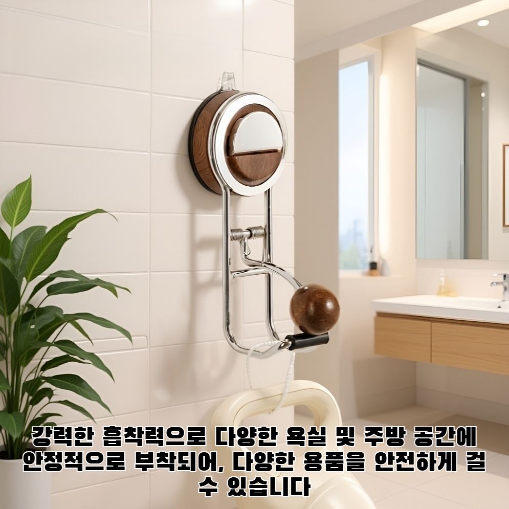 흡입 컵 세면대 후크 - 드릴링 필요 없음