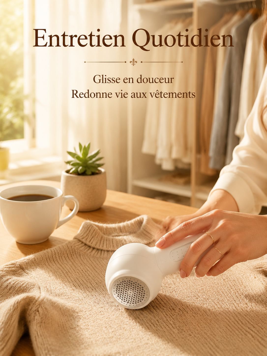 Éliminateur de Peluches Électrique à 6 Lames Puissantes avec Écran LED