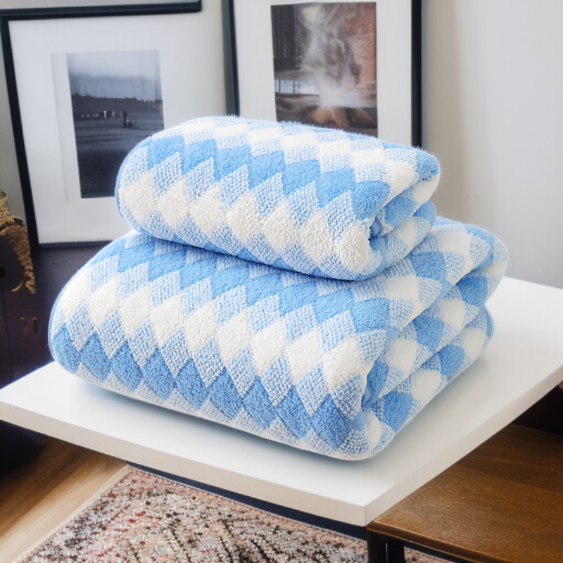 ダイヤモンドチェック柄タオル