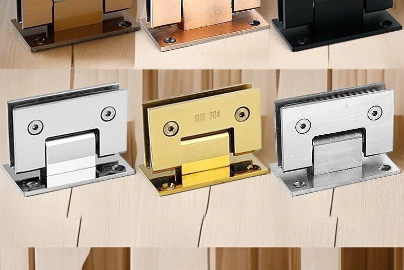 두꺼운 스테인리스 가구 경첩 설치 예시