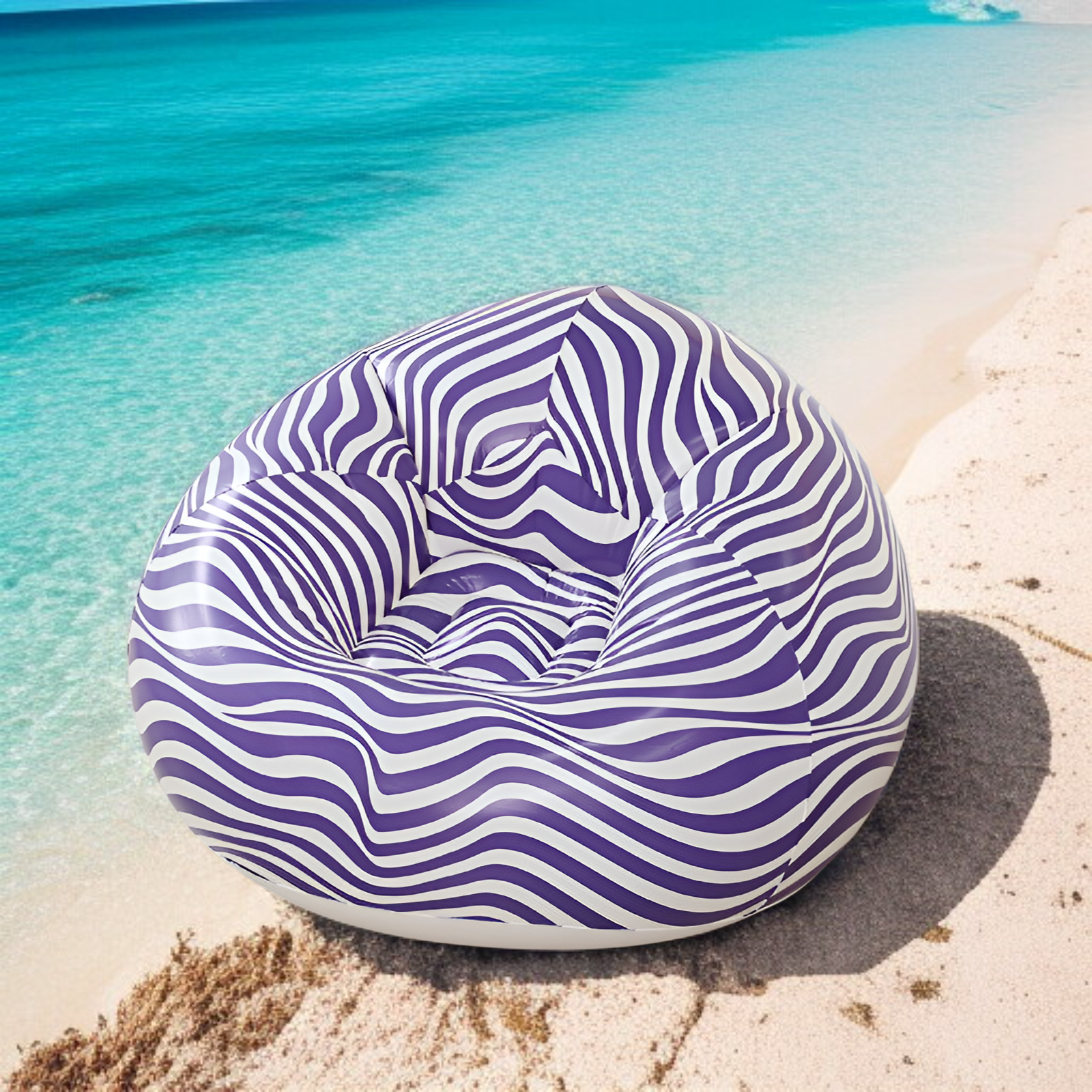 접이식 컬러풀 스트라이프 공기주입식 소파