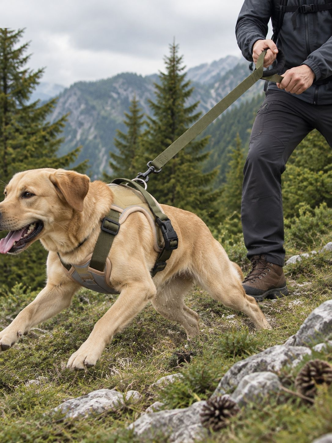 Reflexionsleine für große Hunde, robuste und reißfeste Hundeleine für Outdoor-Spaziergänge