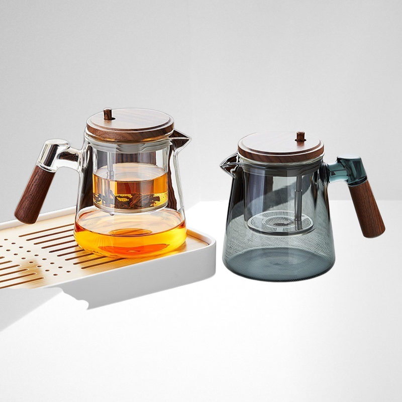 Juego de tetera de vidrio de borosilicato alto 