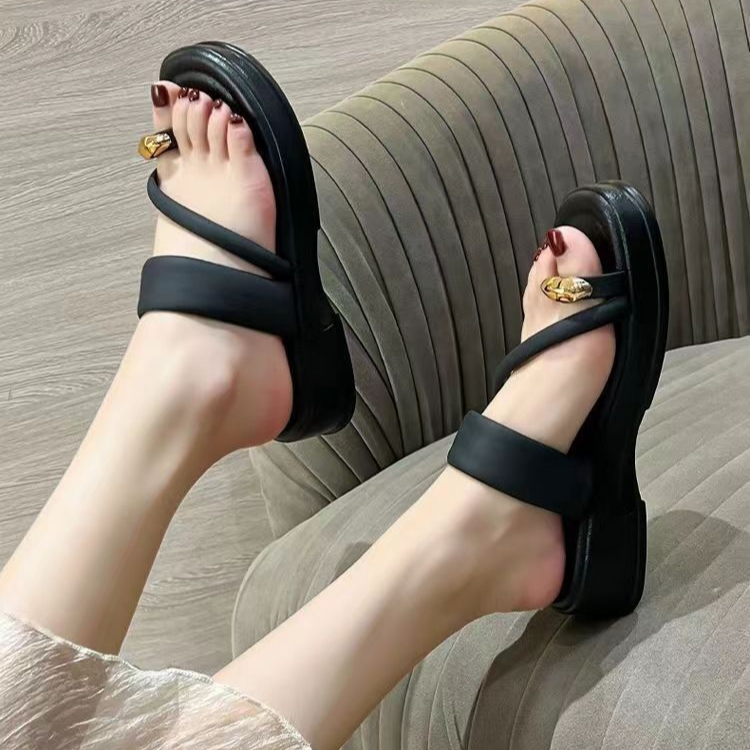 厚底拖鞋女士外穿高級感夾分趾時尚百搭女款涼鞋防滑涼拖
