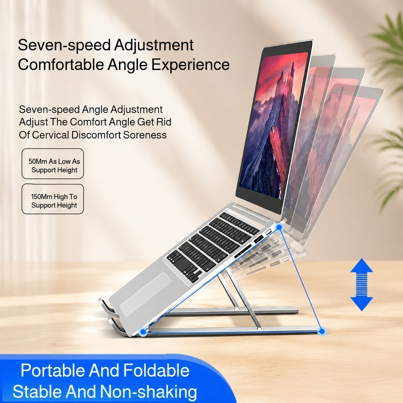 Multi-Functional Desktop Monitor Stand with Adjustable Height and Cooling