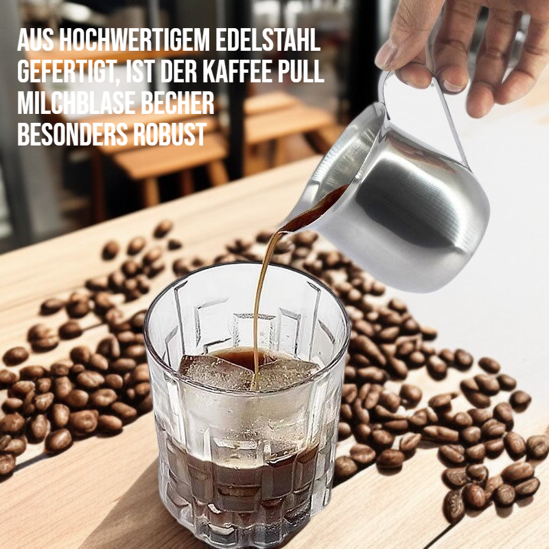 Edelstahl Kaffee Pull Milchblase Becher