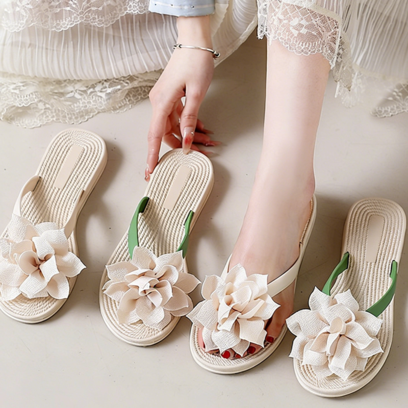 Floral Print Flip-Flops