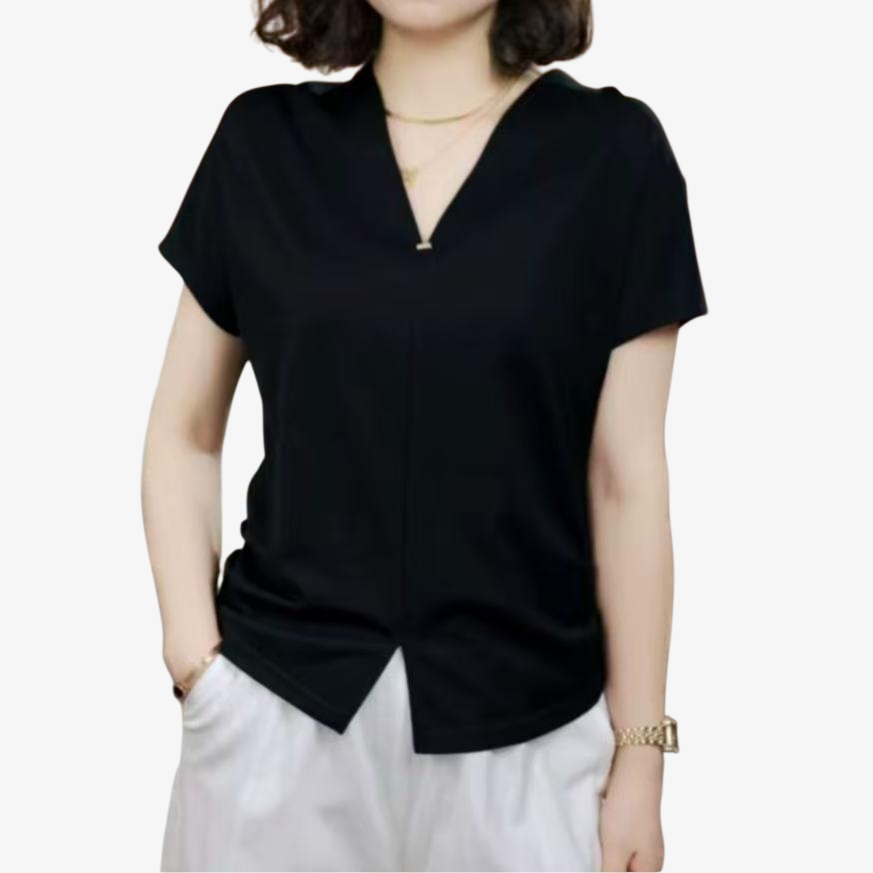 大きいサイズスリムデザインレディース半袖Tシャツ