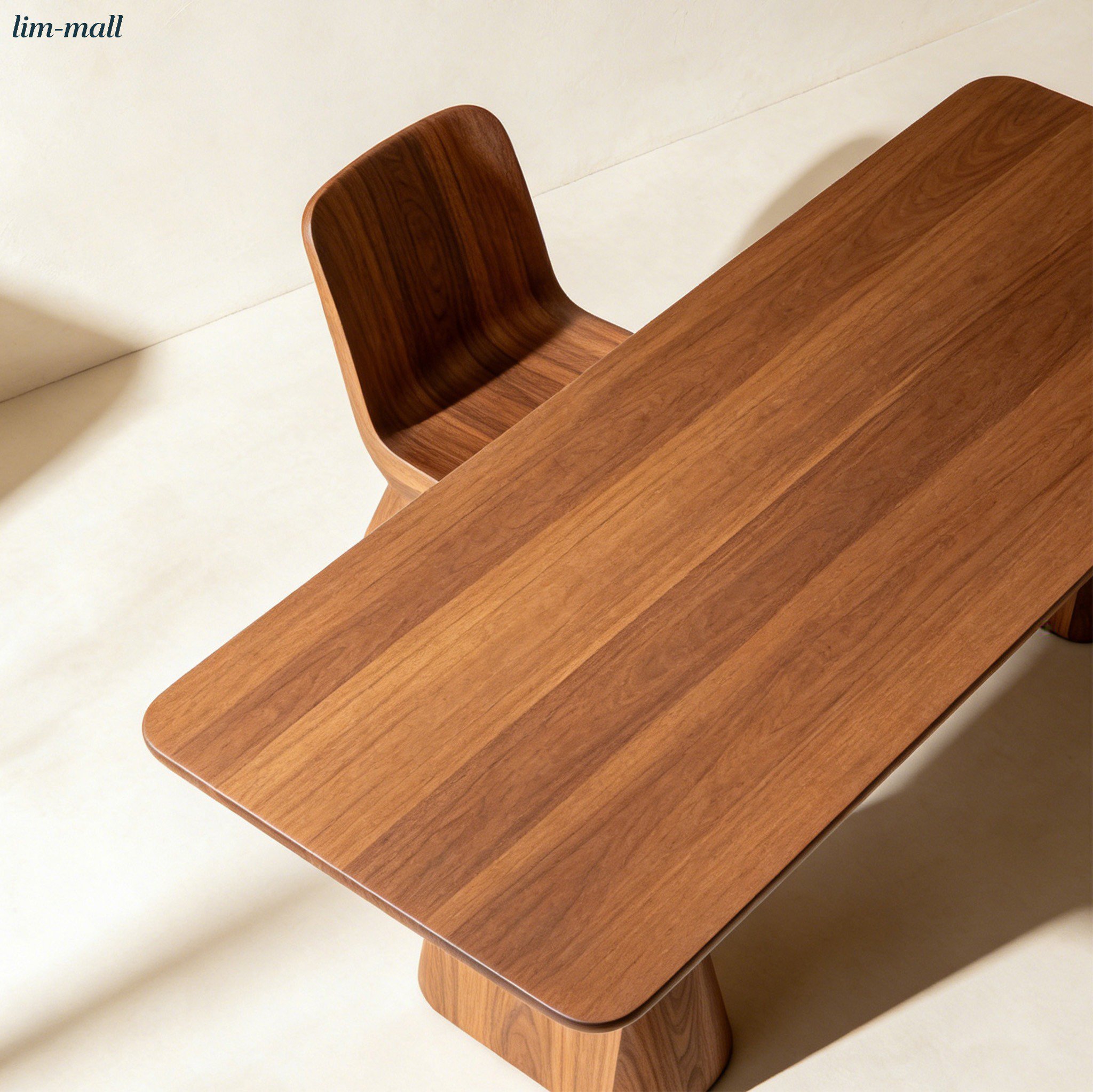 Black Walnut Dining Table and Chair Set