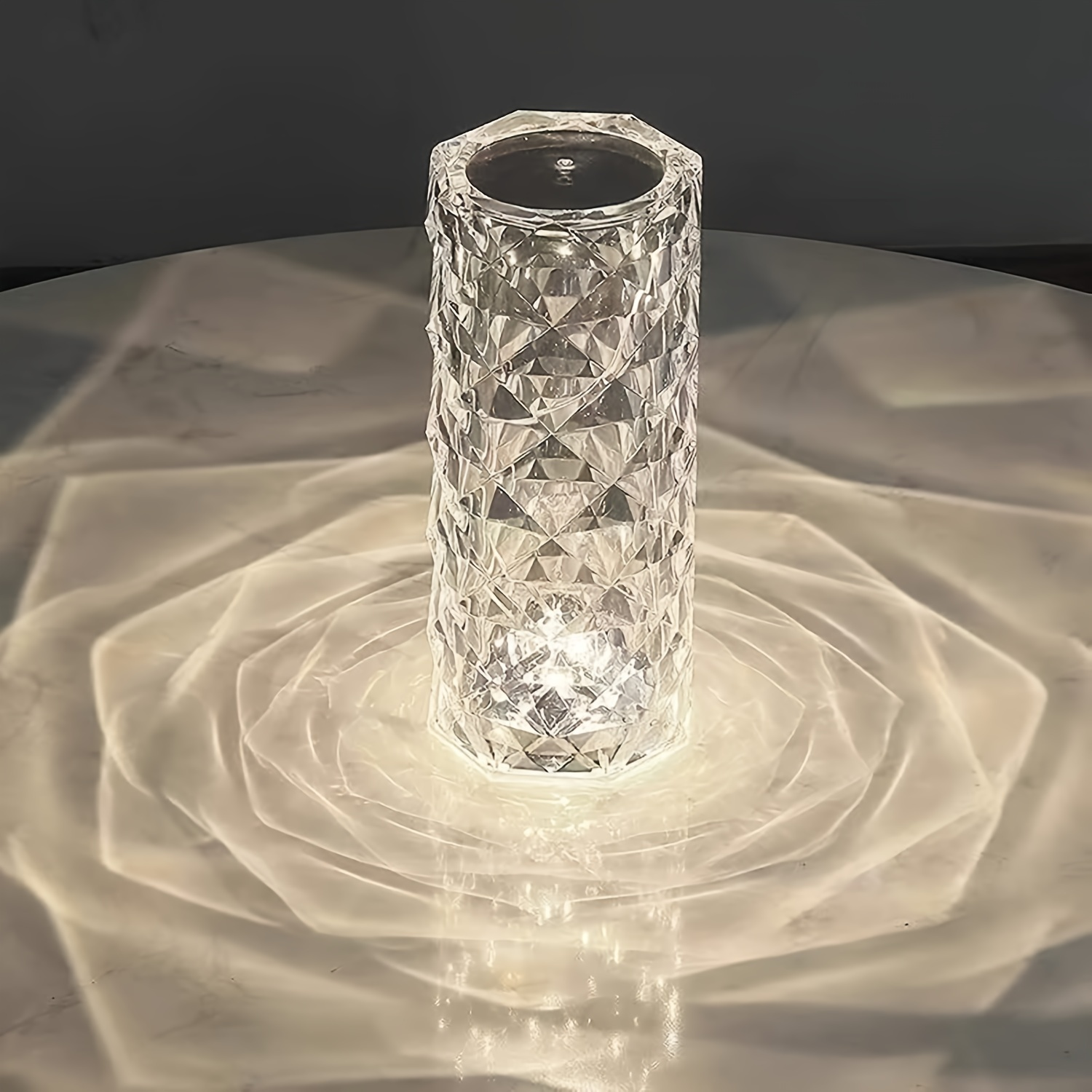 Three-color crystal night light
