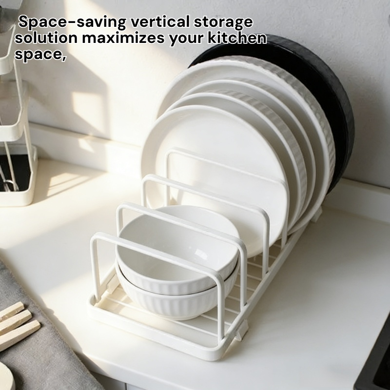 Standing Storage Shelf with Pegboard, Kitchen Bowl and Plate Rack