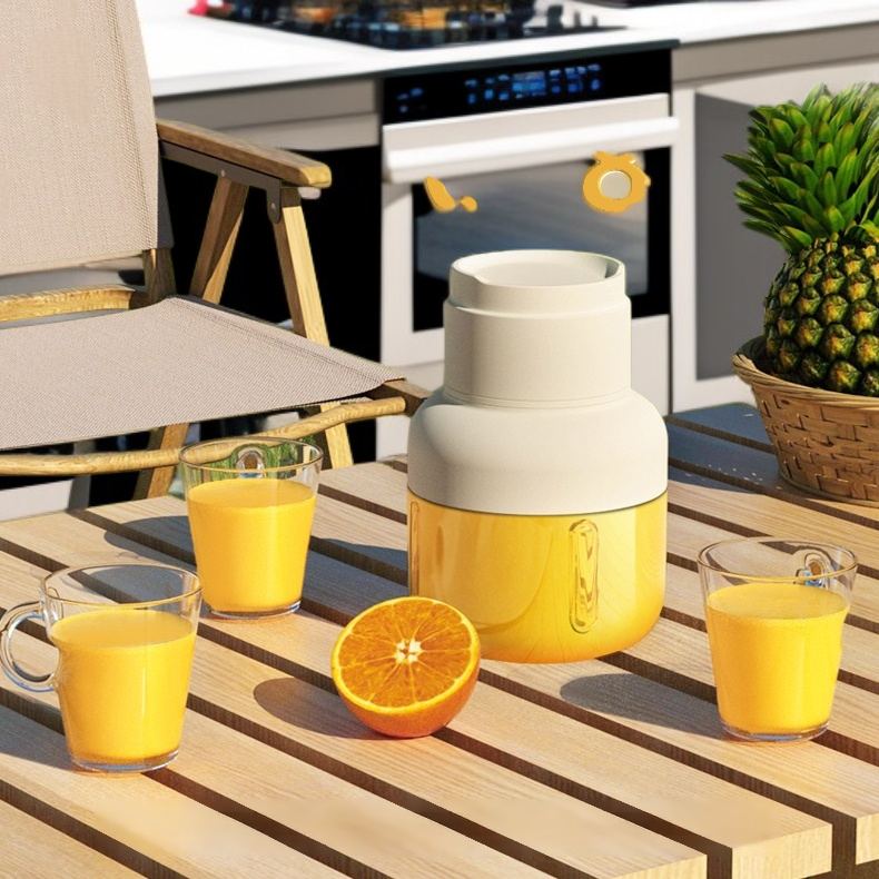 [Ton-Ton Cup] Cubo para jugo, taza para jugo portátil de gran capacidad de 12 hojas, exprimidor de f