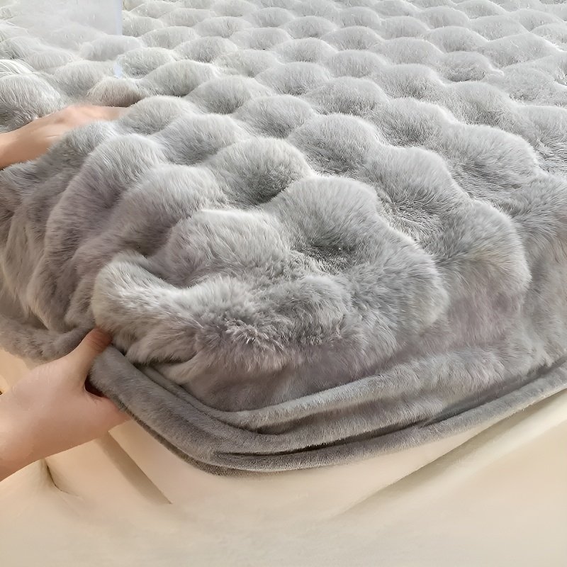 輕奢加厚毛絨床笠