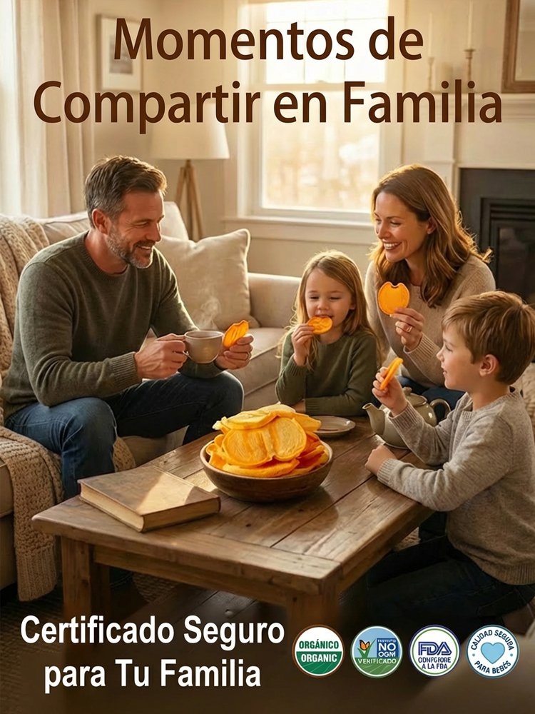 Rodajas de Caqui Seco, Elaboradas con Fruta  Fresca Seleccionada