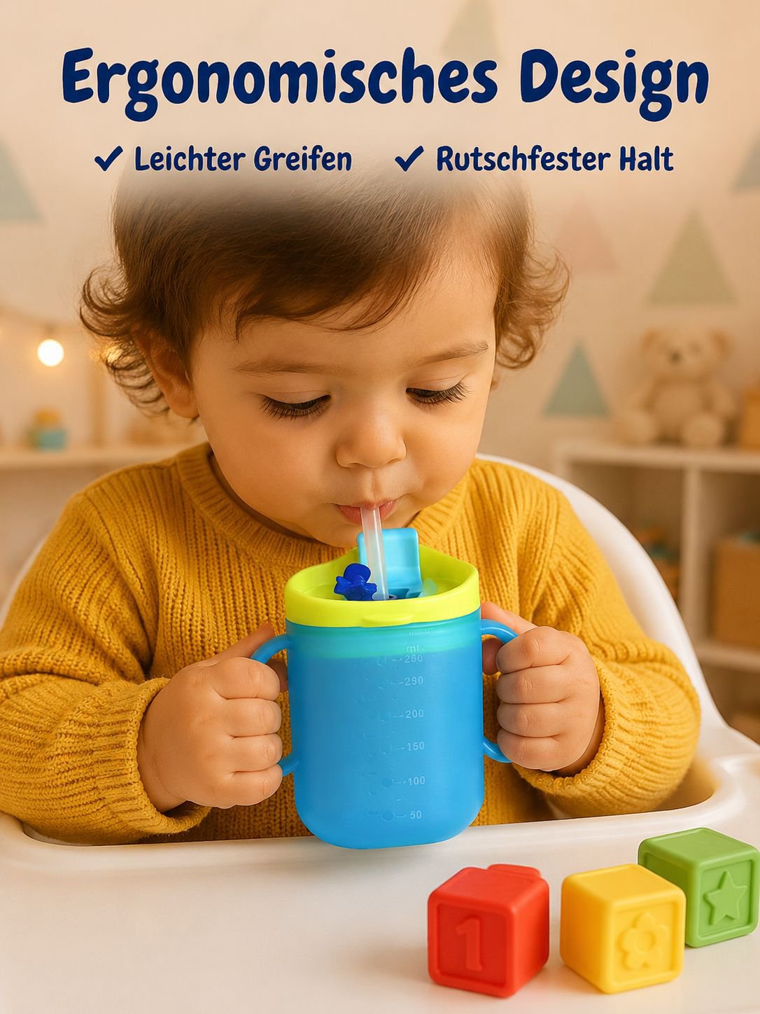 Kinder Trinklernbecher mit Messskala