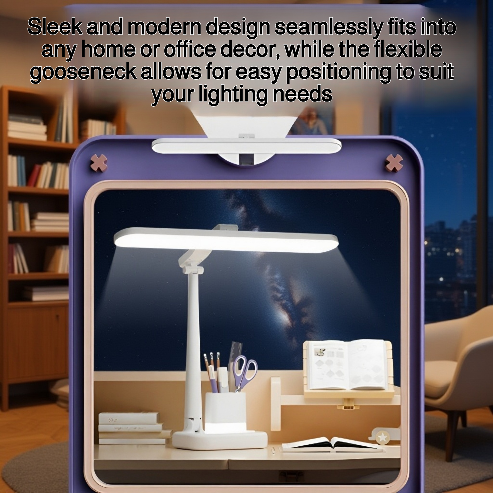 Flicker-Free LED Desk Lamp for Eye Protection