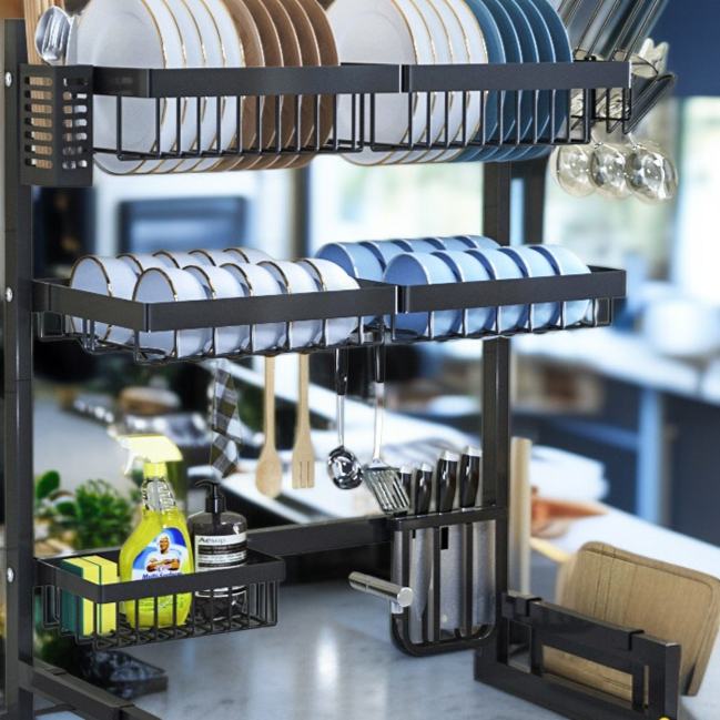 ステンレス製食器乾燥ラック キッチン用多機能収納棚