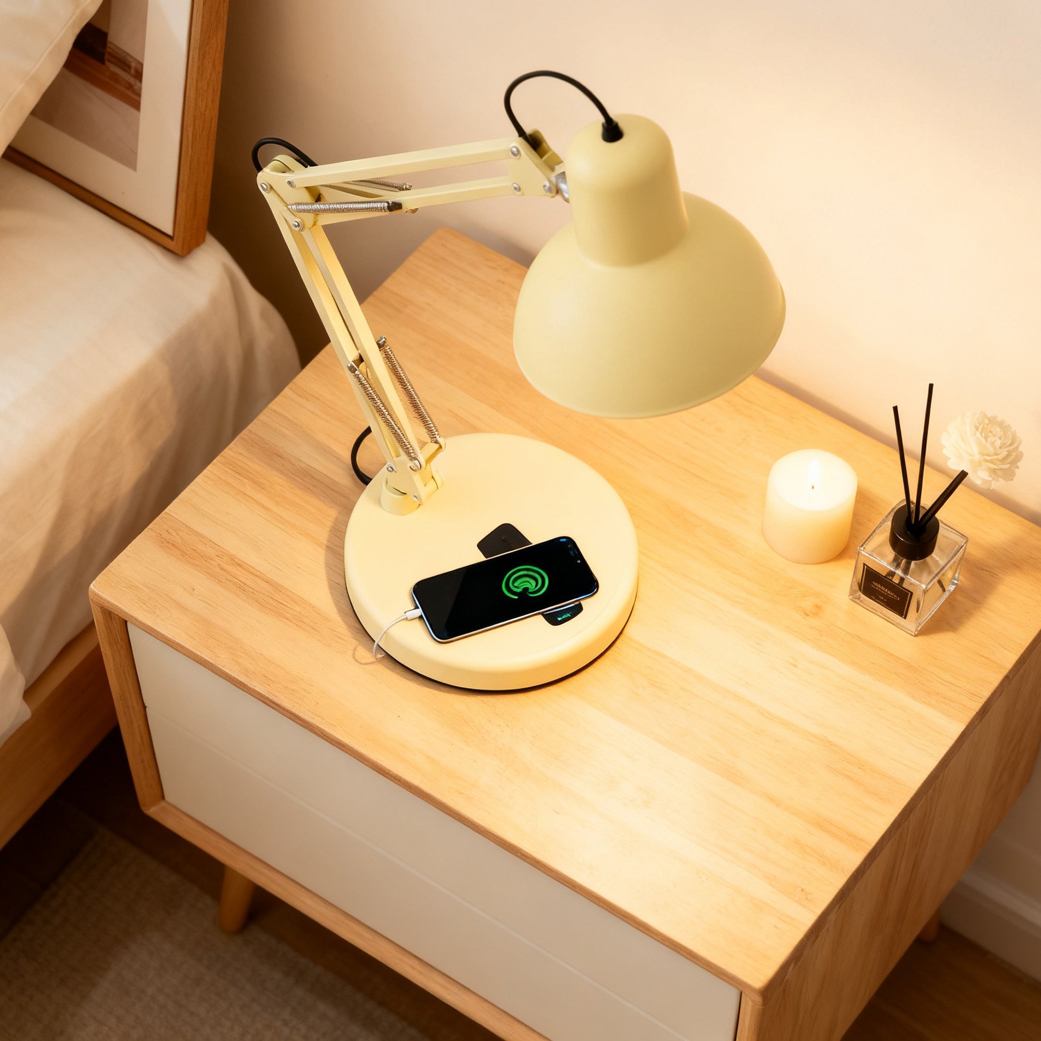 โคมไฟตั้งโต๊ะโลหะปรับระดับแสง ดีไซน์ทันสมัย