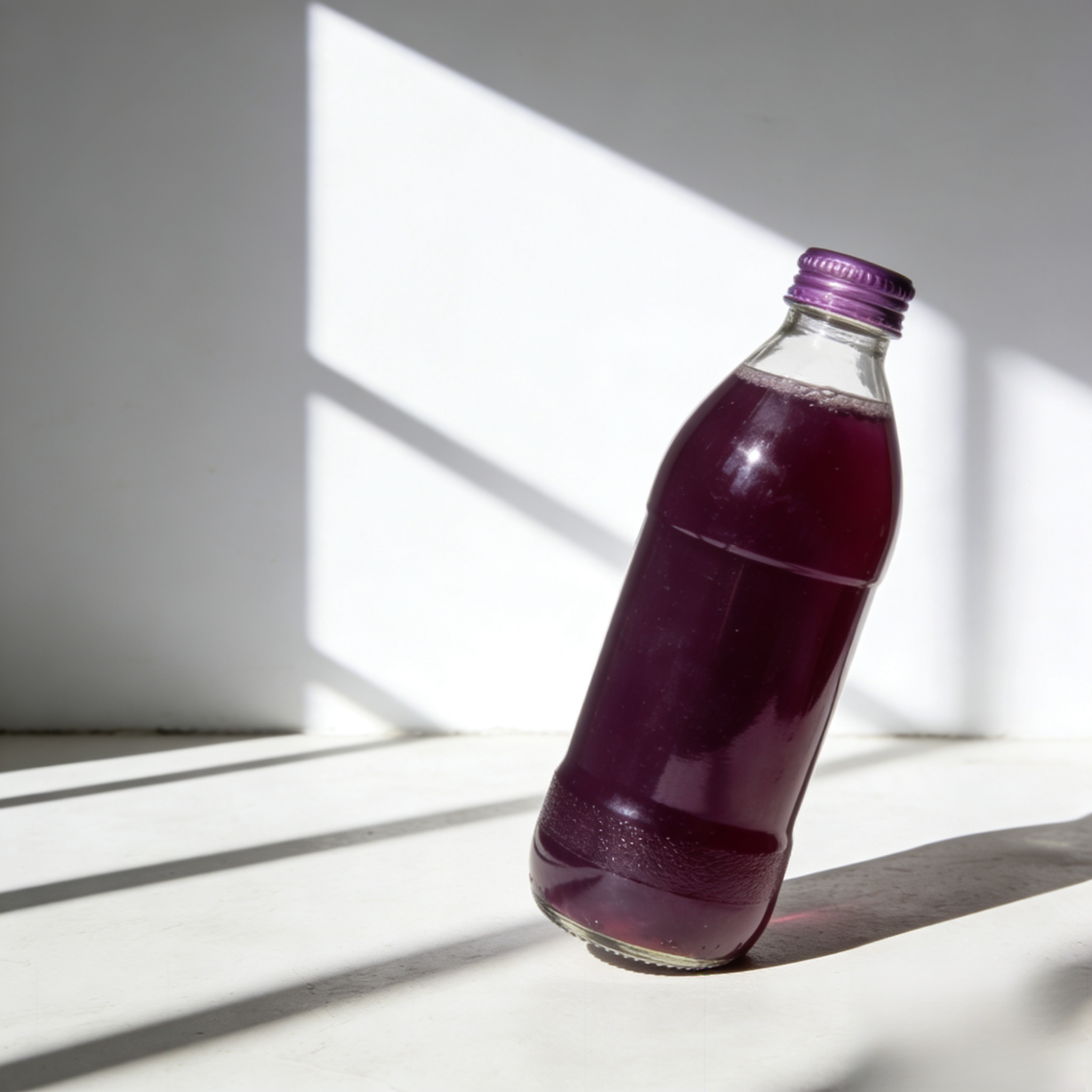 상큼한 포도맛 음료 병 상세 사진